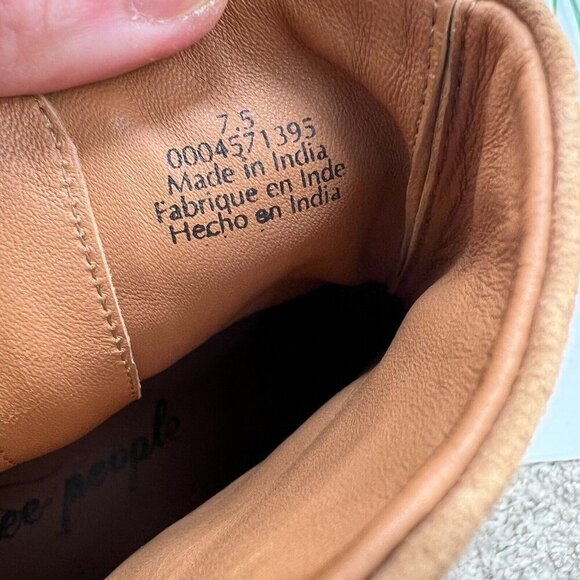 Free People Suede Bodhi Harness Boots 7.5 Brown Pull-On Ankle Fall NWOB - Picture 11 of 12